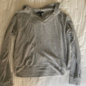 Forever21 grey crop hoodie